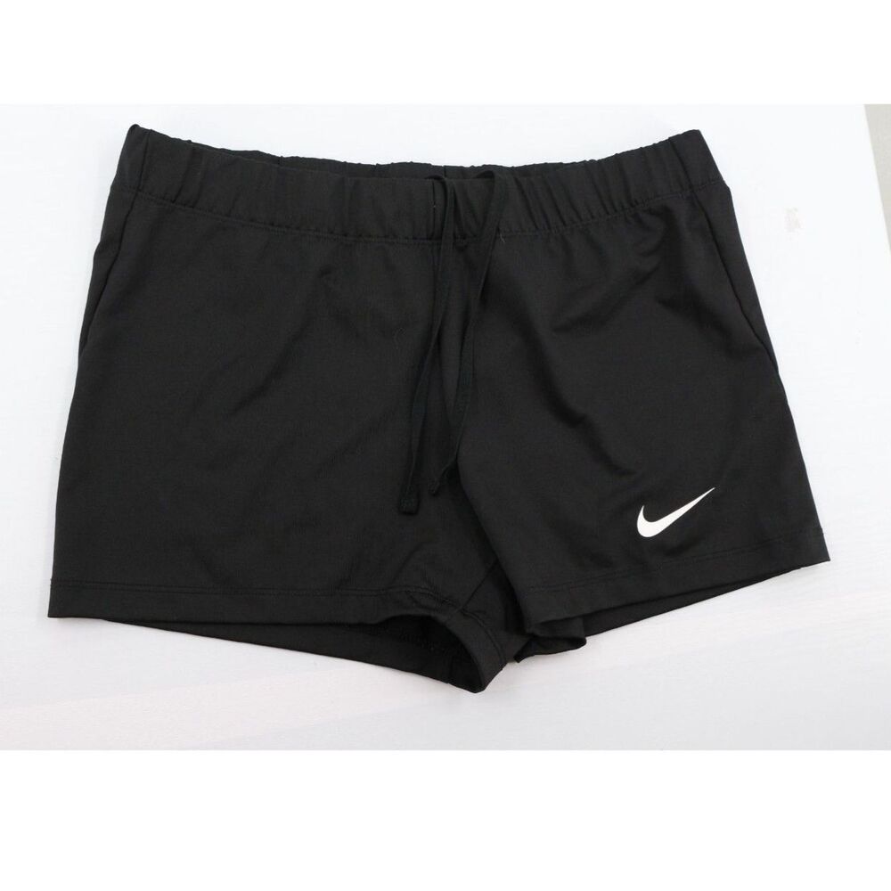 Nike Womens Dri Fit Running Boy Short Black Compression Size Large Vollyball